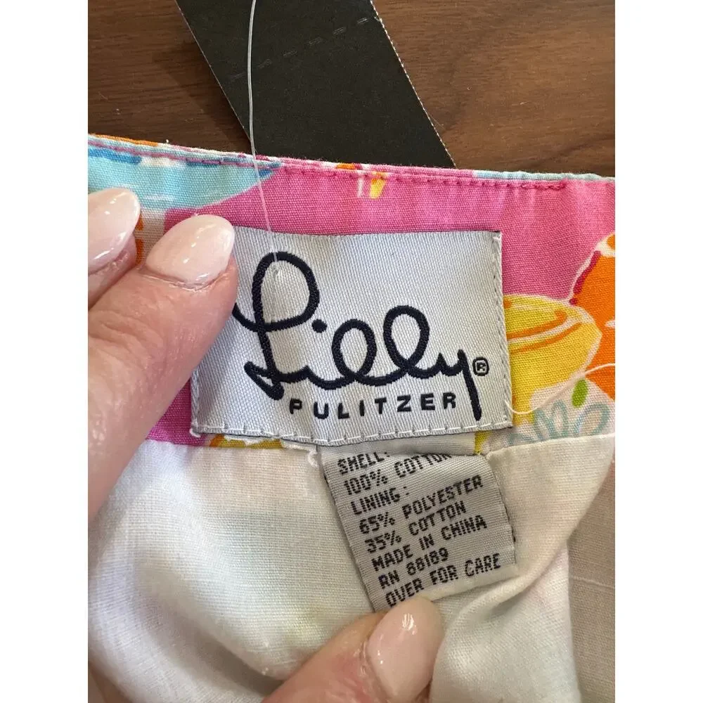 Vintage Lilly Pulitzer Strapless Dress Size 6